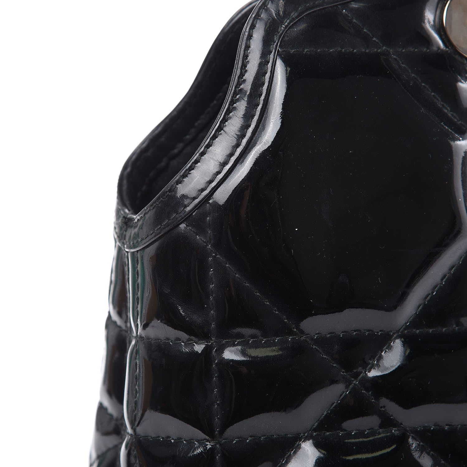 Christian Dior Patent Cannage Medium Granville Tote Black 10 of 16
