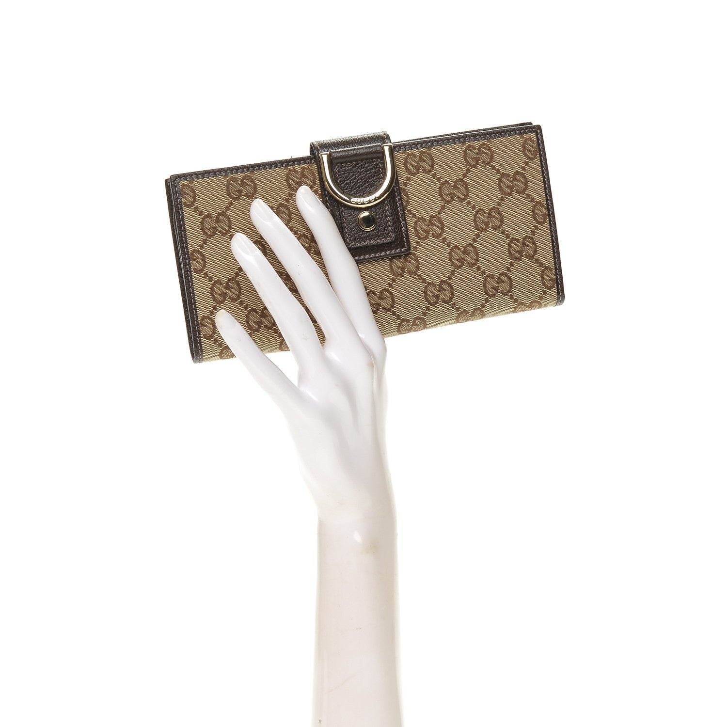 Gucci Monogram Abbey Continental Wallet Dark Brown 2 of 6
