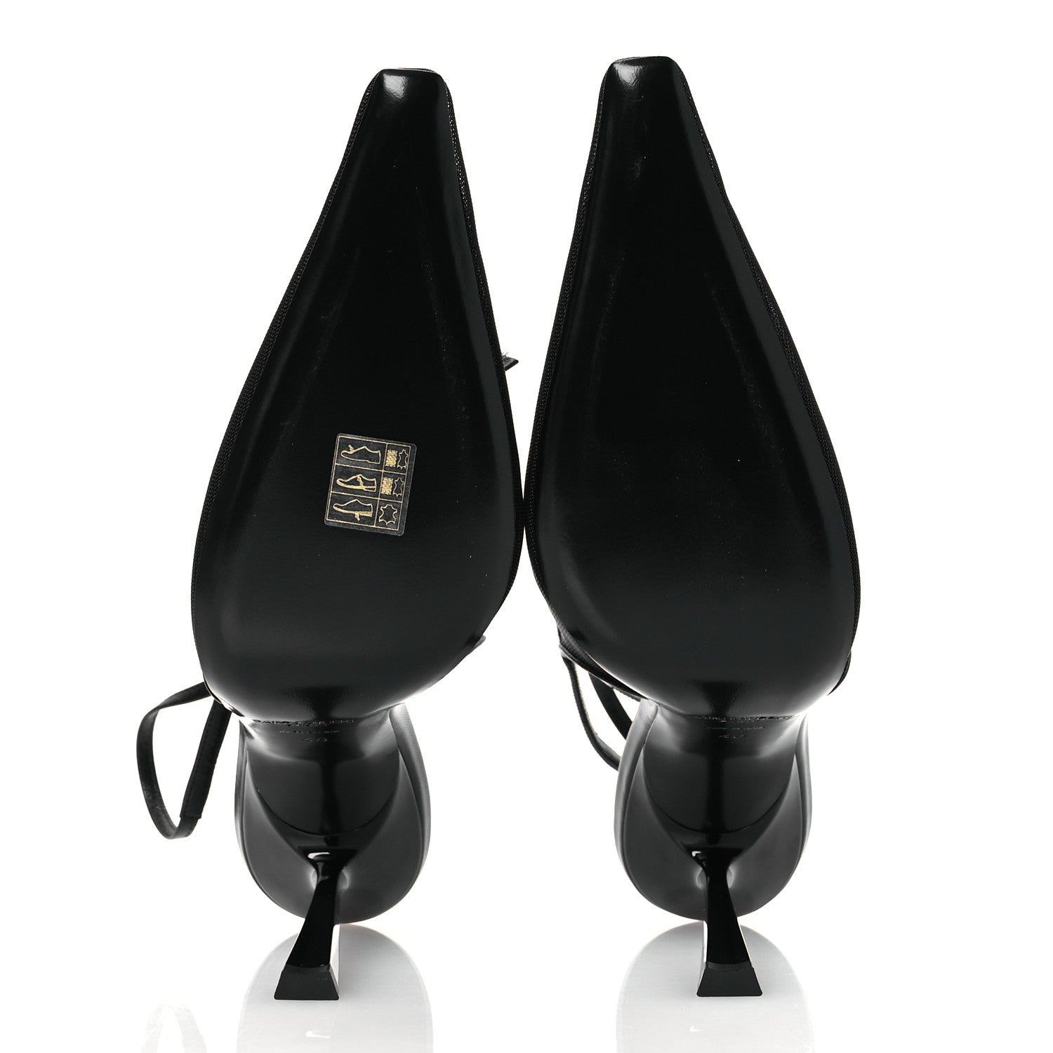 Saint Laurent Tulle Mesh Lambskin Oxails 110 Ankle Tie Pumps 40 Black 7 of 11