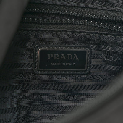 Prada Re-Nylon Vitello Metal Triangle Logo Sling Backpack Black 6 of 10
