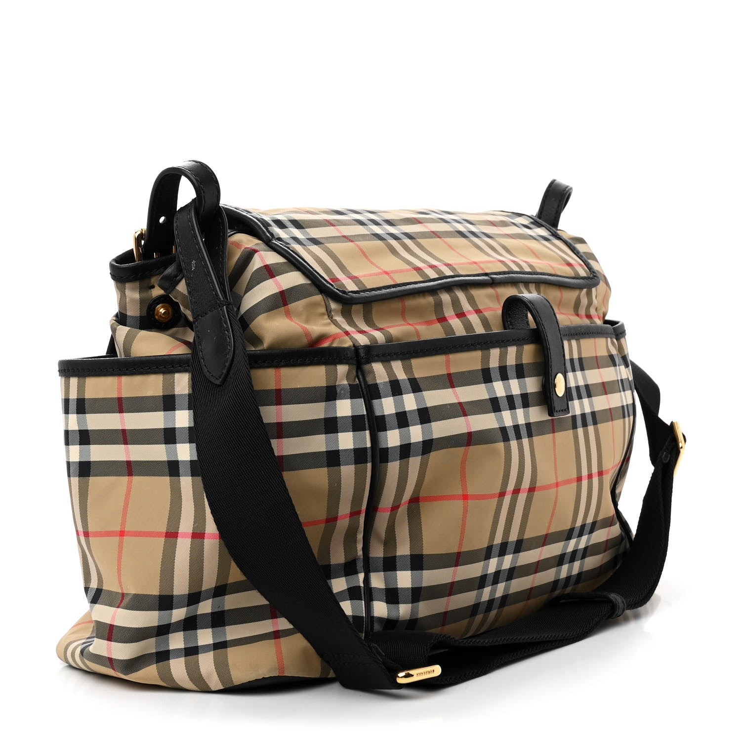 Burberry Nylon Vintage Check Logo Diaper Bag 3 of 13