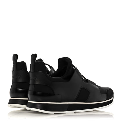 Hermes Technical Canvas Calfskin Goatskin Mens Player Sneakers 41 Black 4 of 10