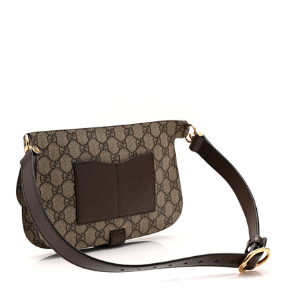 Gucci GG Supreme Monogram Textured Dollar Calfskin Blondie Belt Bag Beige Ebony New Acero 3 of 10
