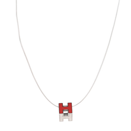 Hermes Cage d'H Pendant Necklace Orange Fonce 1 of 5