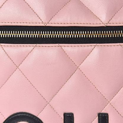 Chanel Calfskin Quilted Large Bowler Pink 19 of 34