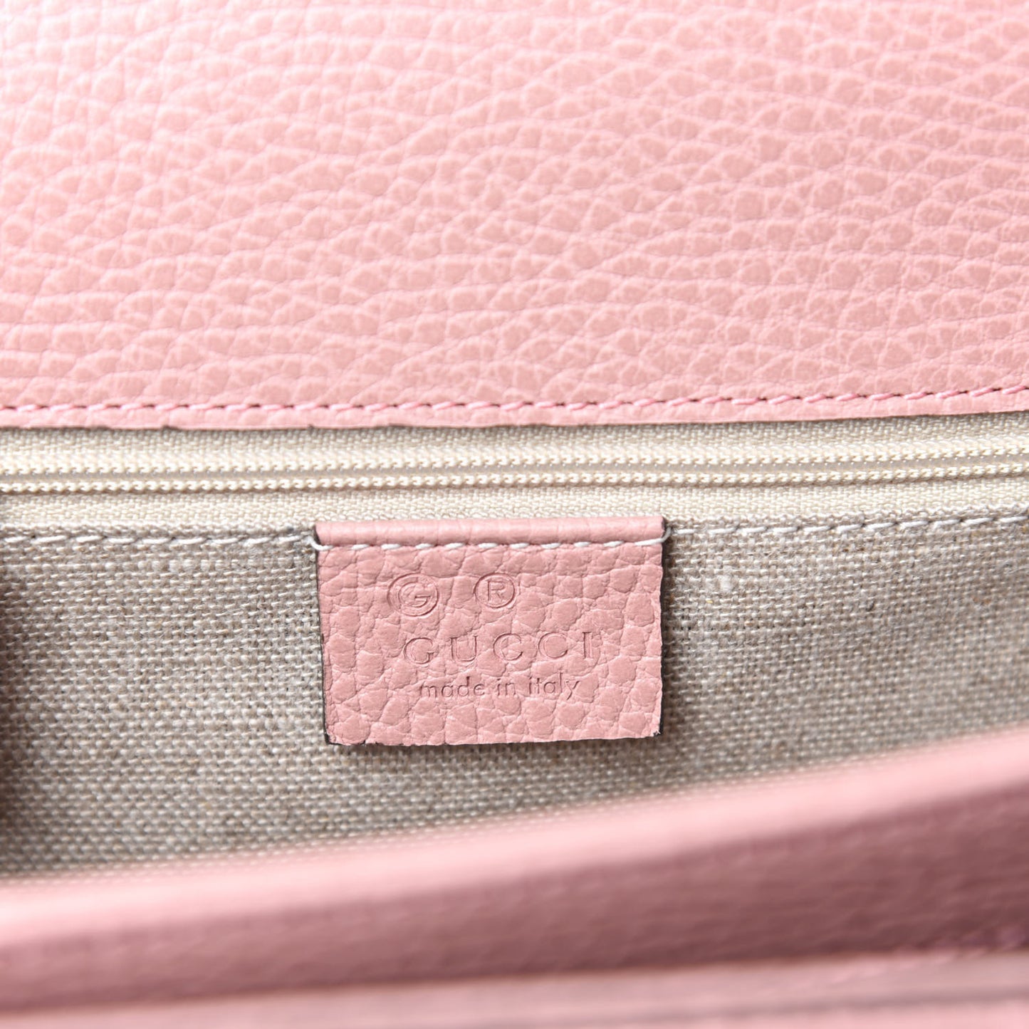Dollar Calfskin Interlocking G Shoulder Bag Soft Pink