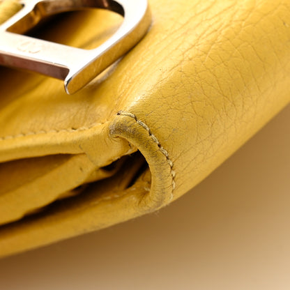 Christian Dior Goatskin Saddle Compact Wallet Yellow 10 of 14