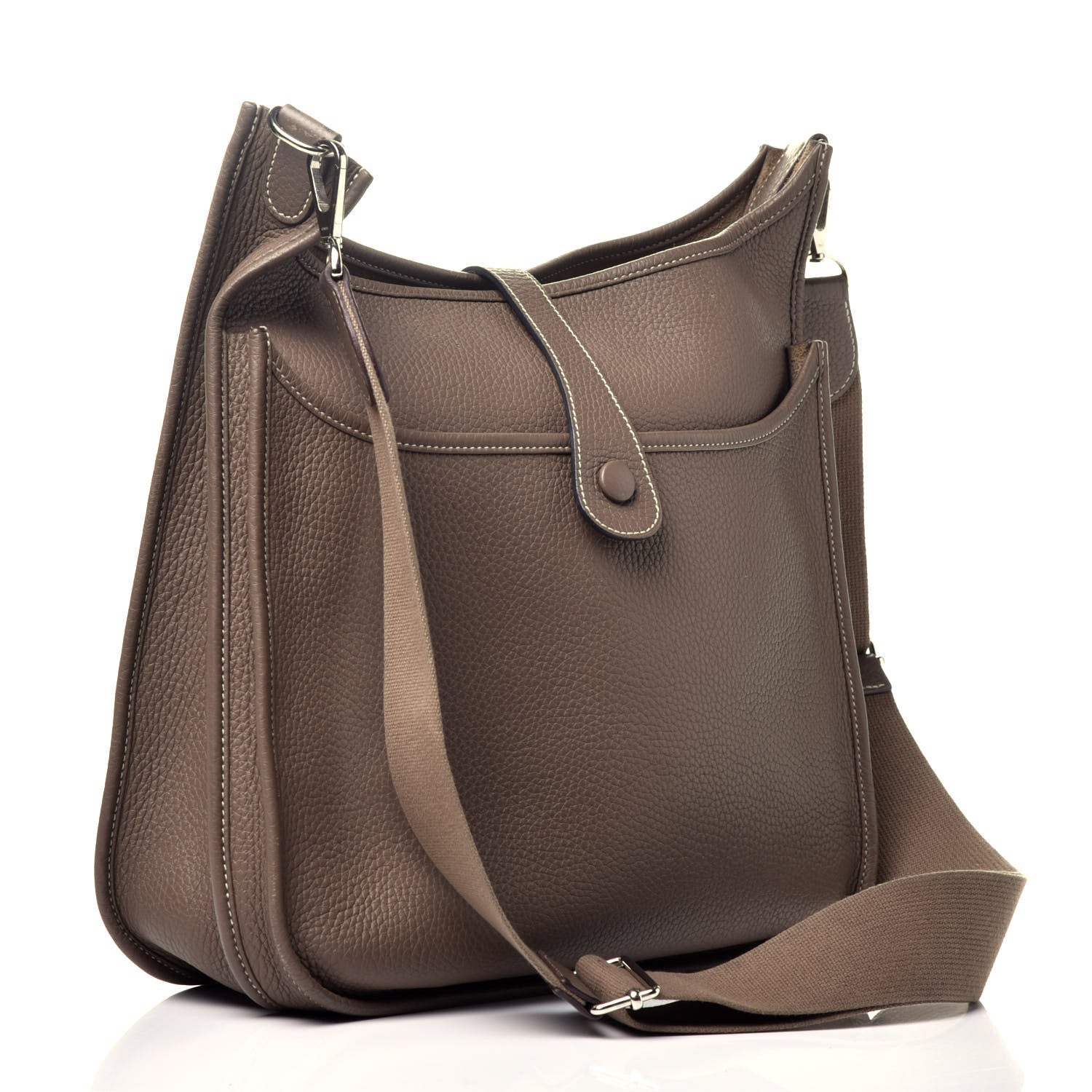 Hermes Taurillon Clemence Evelyne III GM Etoupe 3 of 8