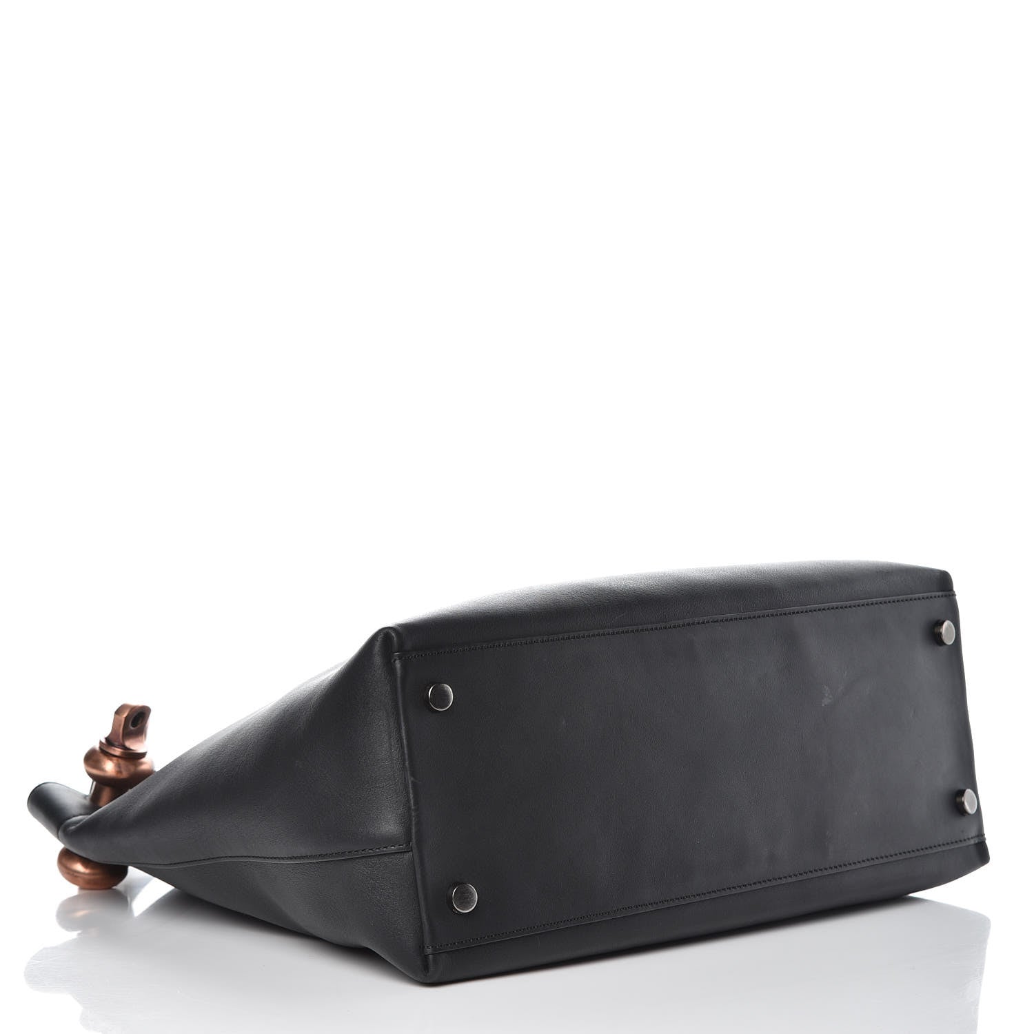 Tom Ford Calfskin Fisherman Hook Drawstring Hobo Bag Black 4 of 12