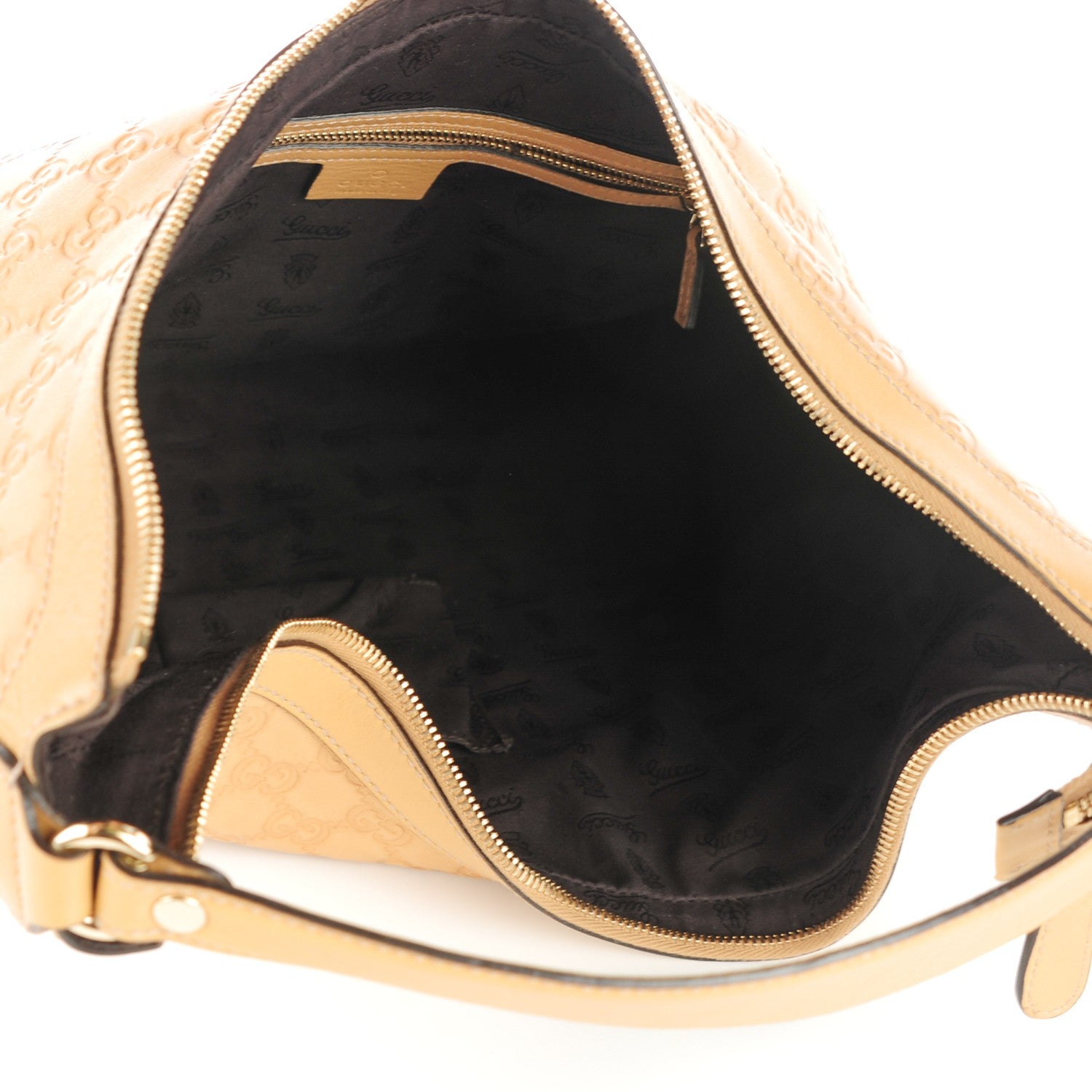Gucci Guccissima Medium Horsebit Tassel Shoulder Bag Beige 8 of 11