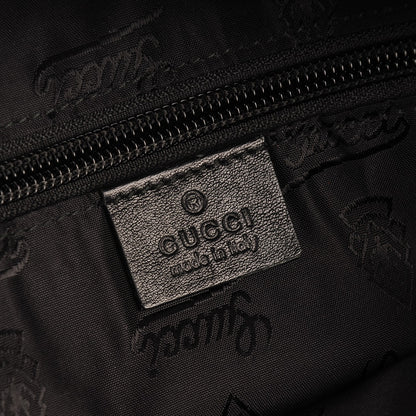 Gucci Guccissima Medium Zippered Shopping Tote Black 6 of 9