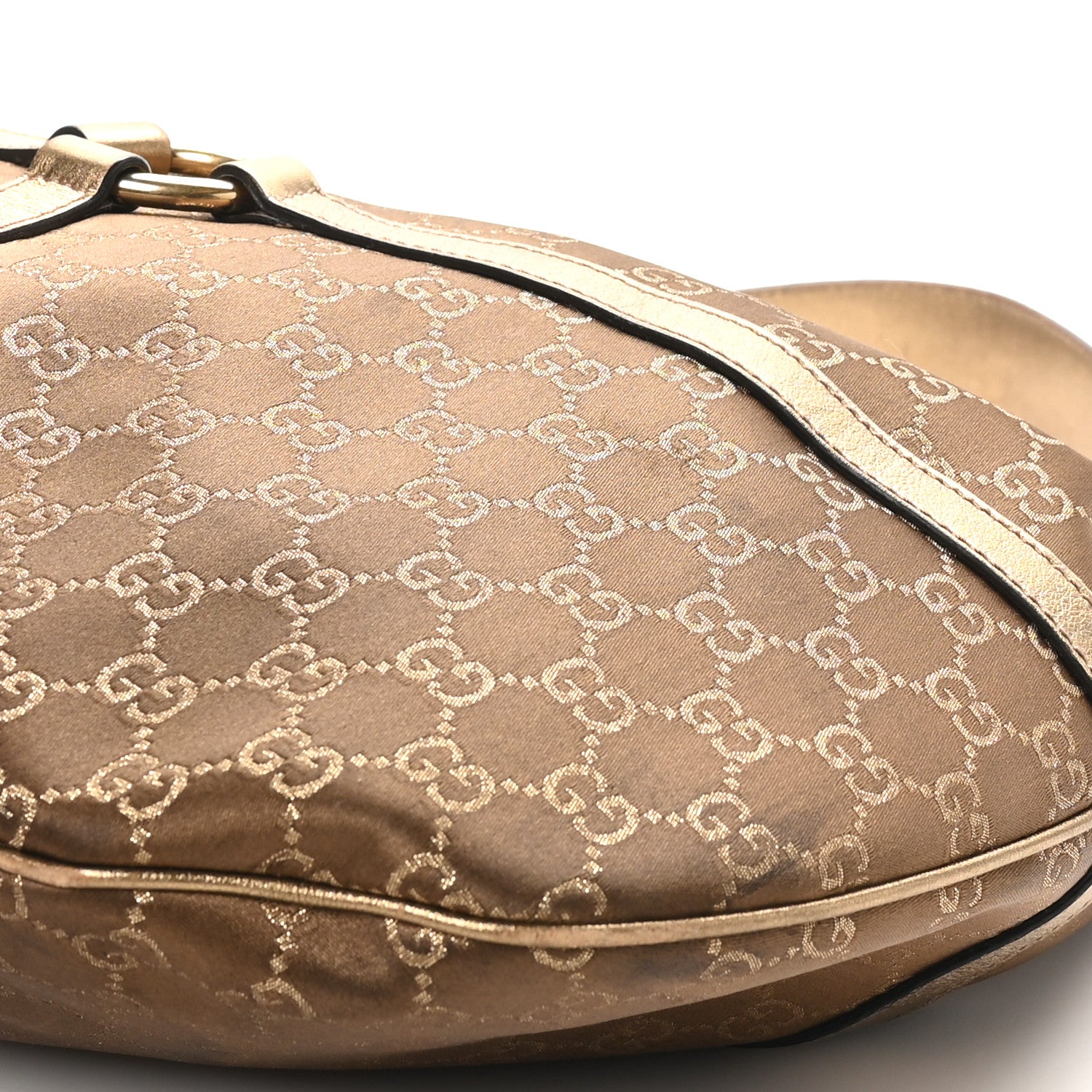 Gucci Canvas GG Reins Hobo Bronze 10 of 11