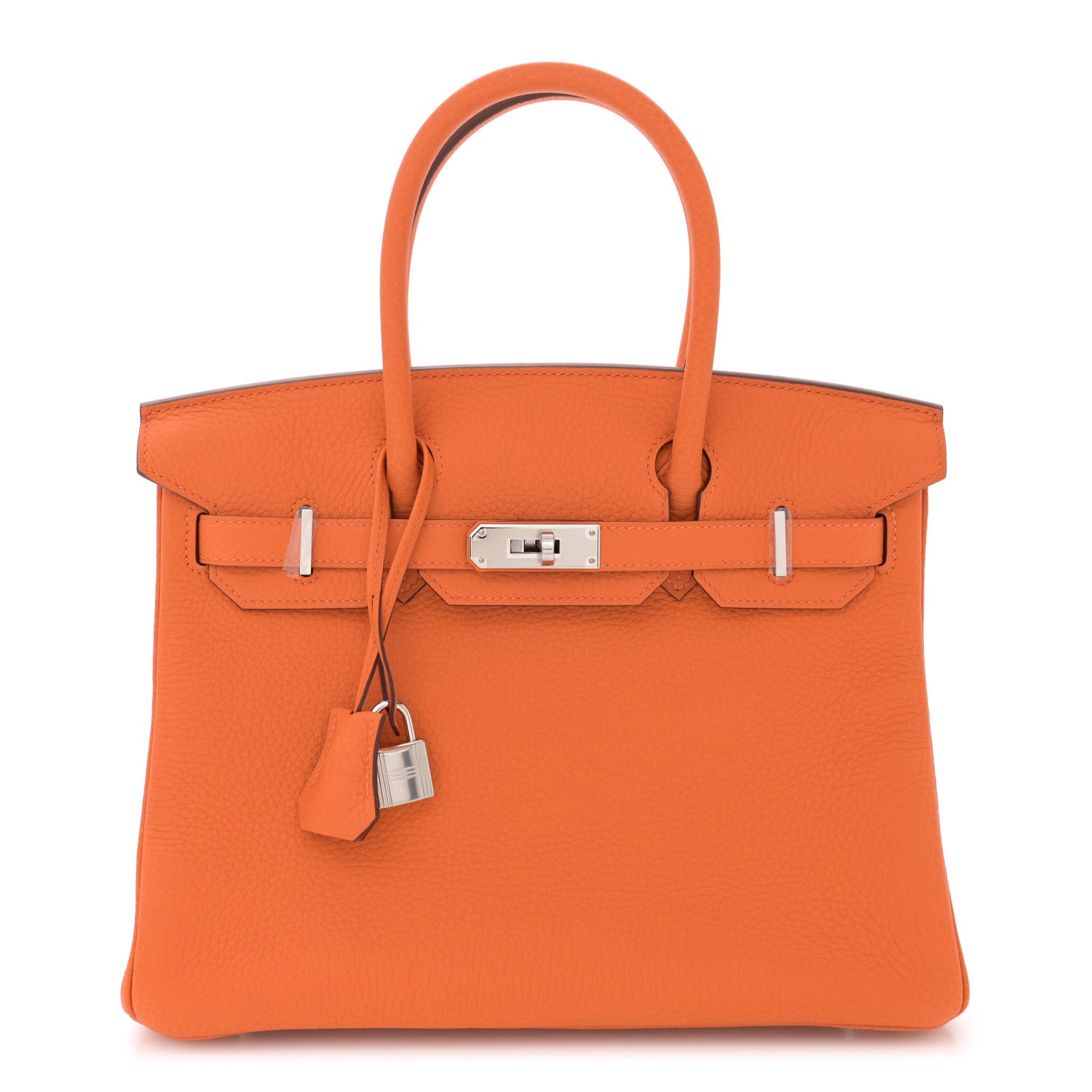 Hermes Taurillon Clemence Birkin 30 Orange 1 of 12