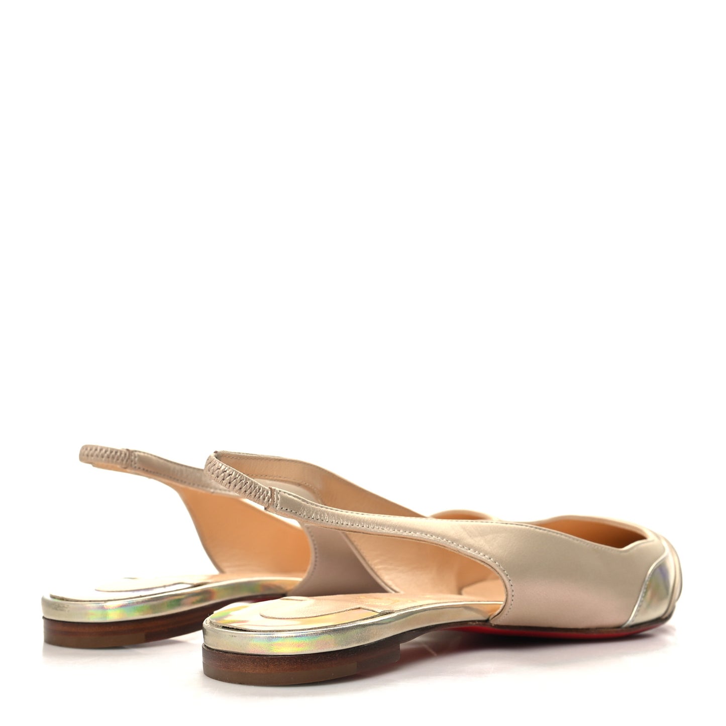 Iridescent Patent Degradama Slingback Flats 37.5 Iridescent
