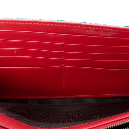 Gucci Metallic Brocade Calfskin Mini Dionysus Chain Wallet Black Blue Azure 11 of 11