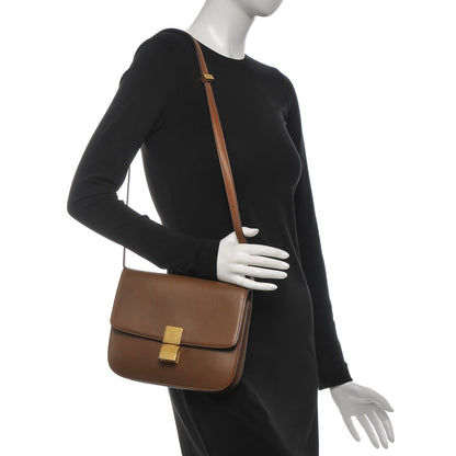 Celine Box Calfskin Medium Classic Box Flap Bag Camel 2 of 8