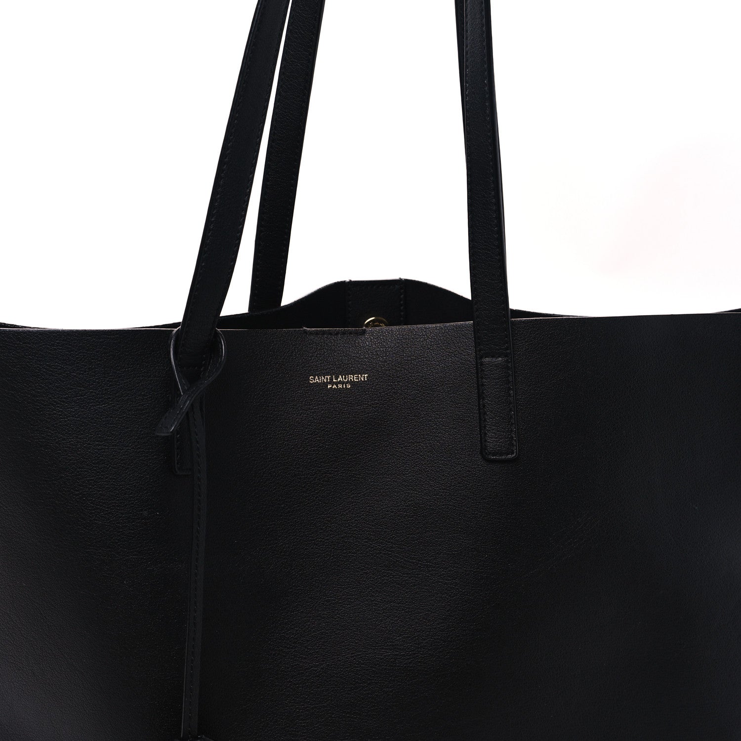 Saint Laurent Calfskin Large Shopping Tote Black 8 of 12