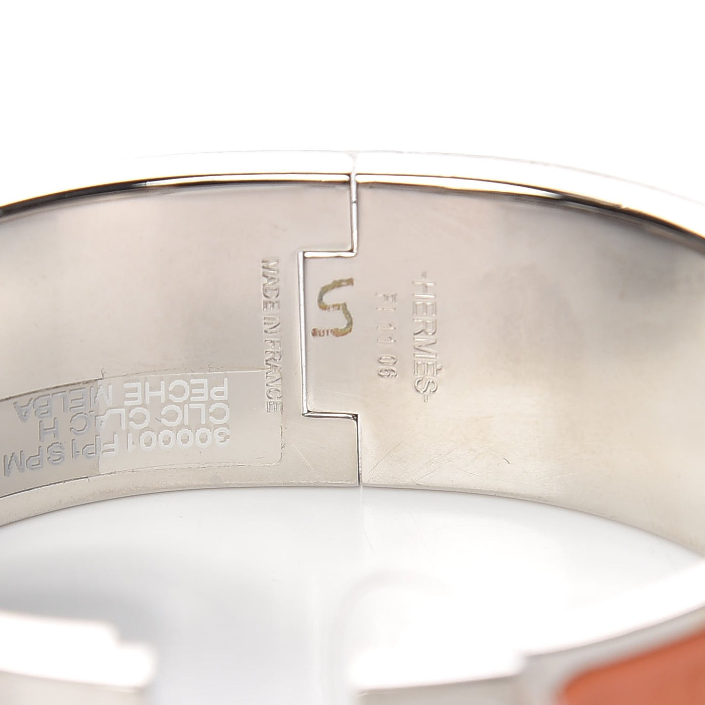 Enamel Wide Clic Clac H Bracelet PM Peach Melba