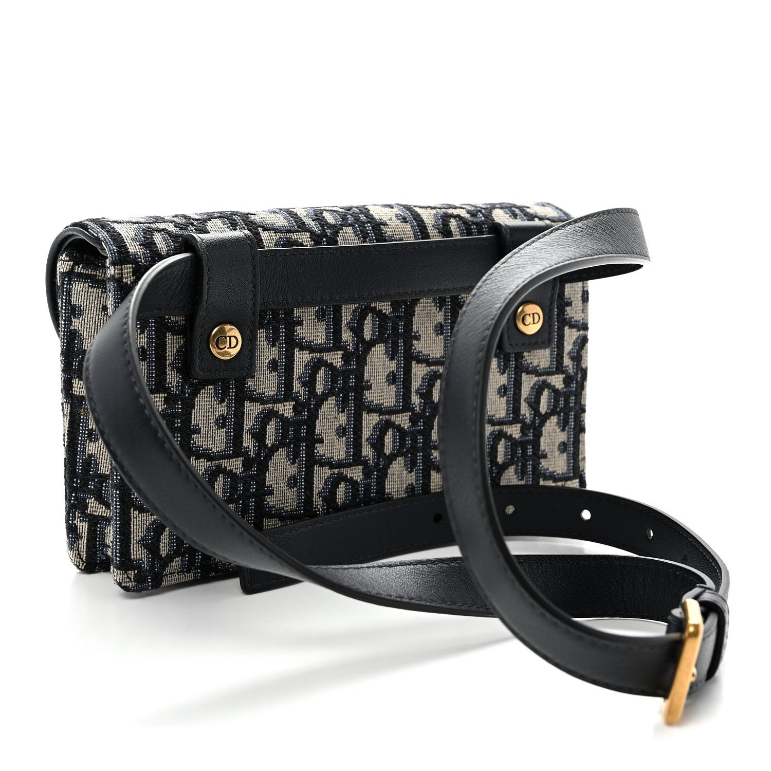 Christian Dior Oblique Saddle Belt Bag Blue 2 of 8