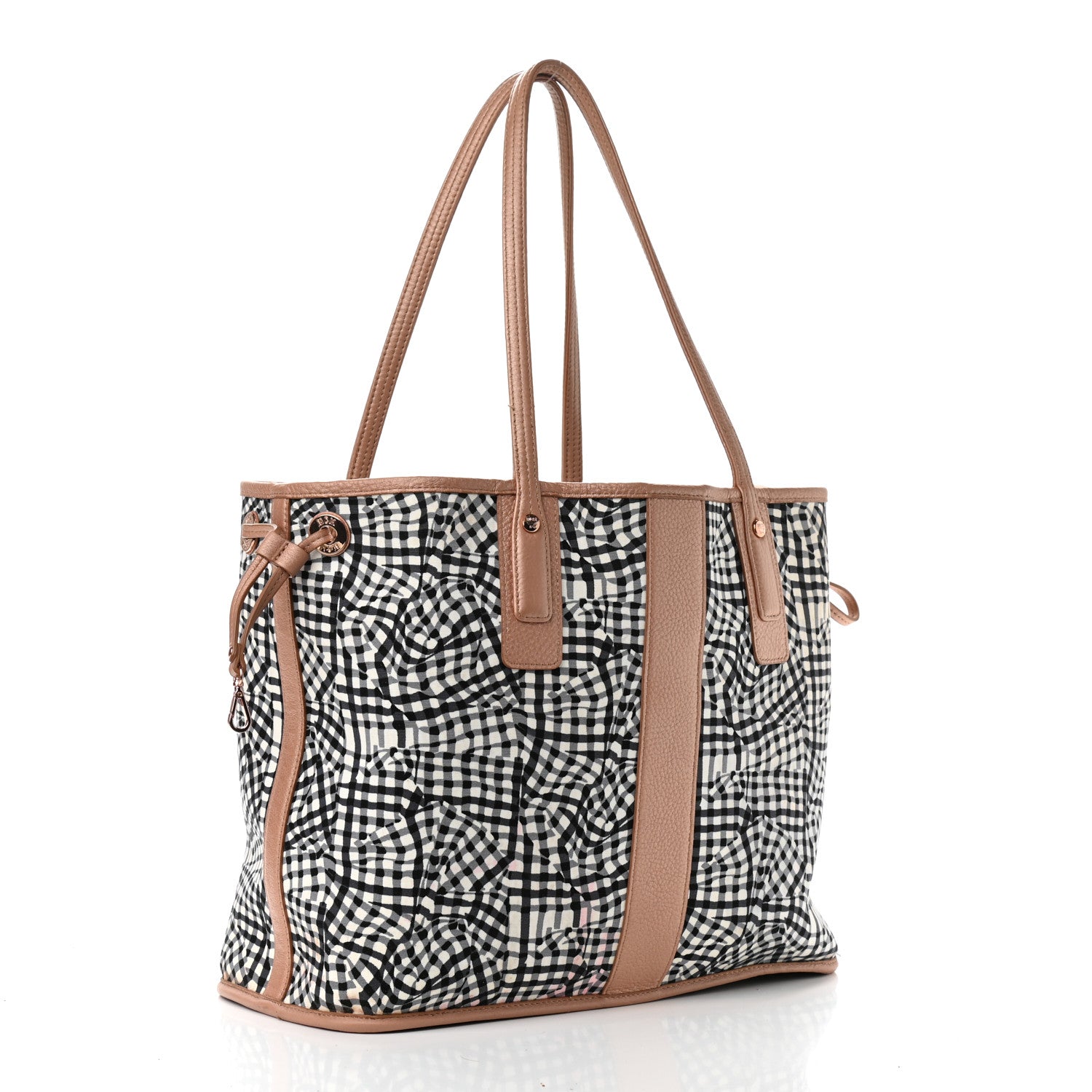 MCM Metallic Visetos Medium Liz Reversible Shopper Tote Champagne Gold 6 of 20
