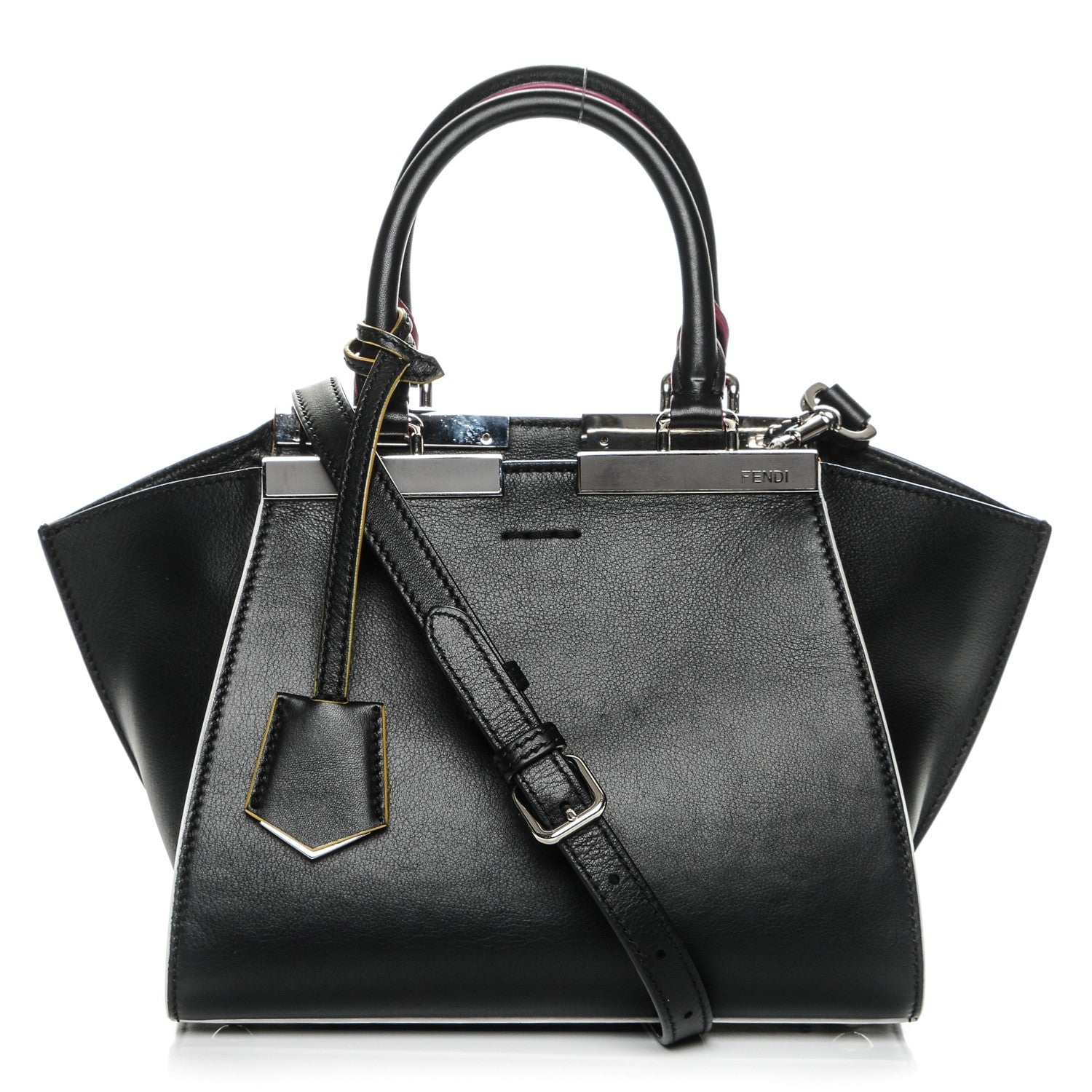 Fendi Vitello Dolce Mini 3Jours Tote Black 1 of 6