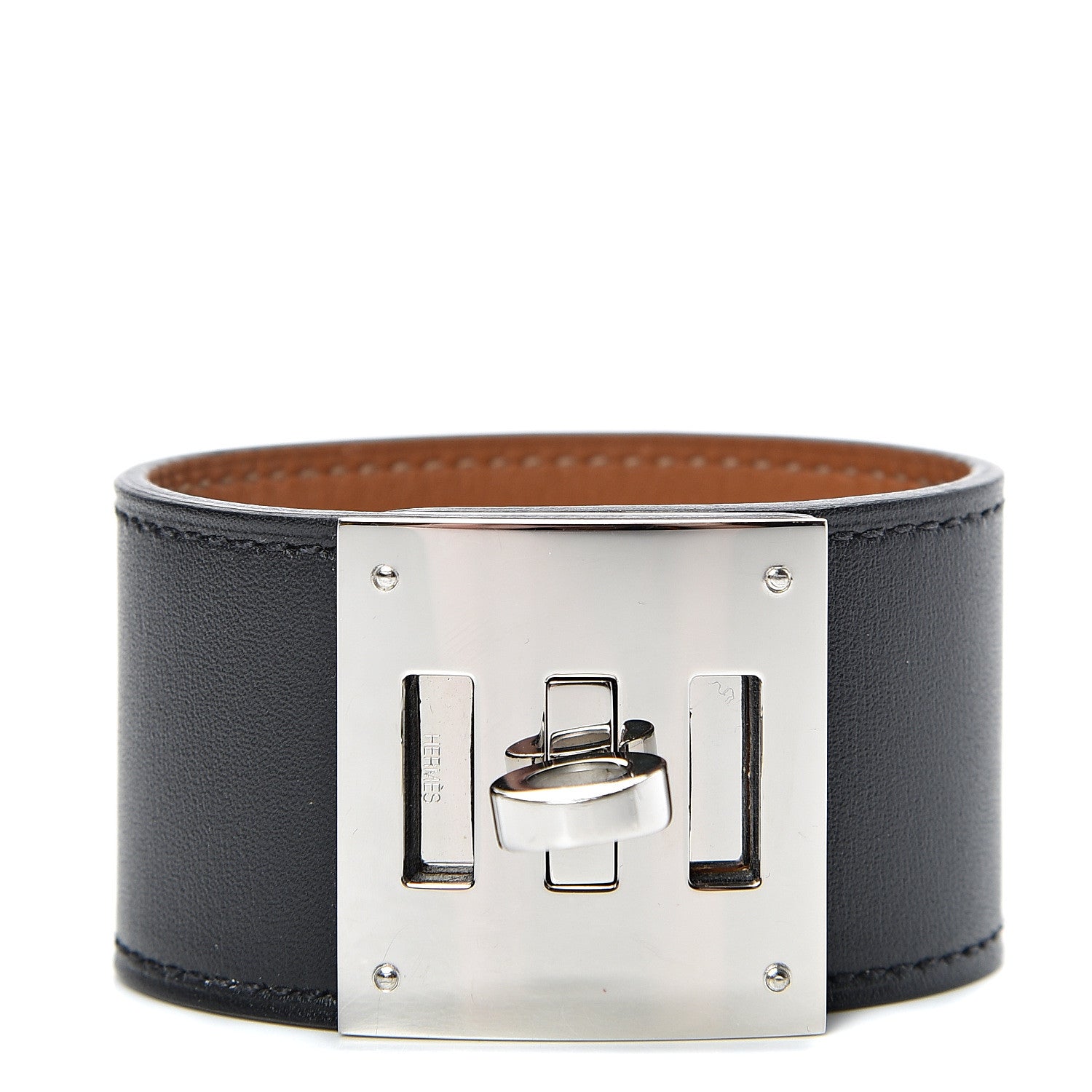 Hermes Chamonix Kelly Dog Bracelet Black 1 of 5