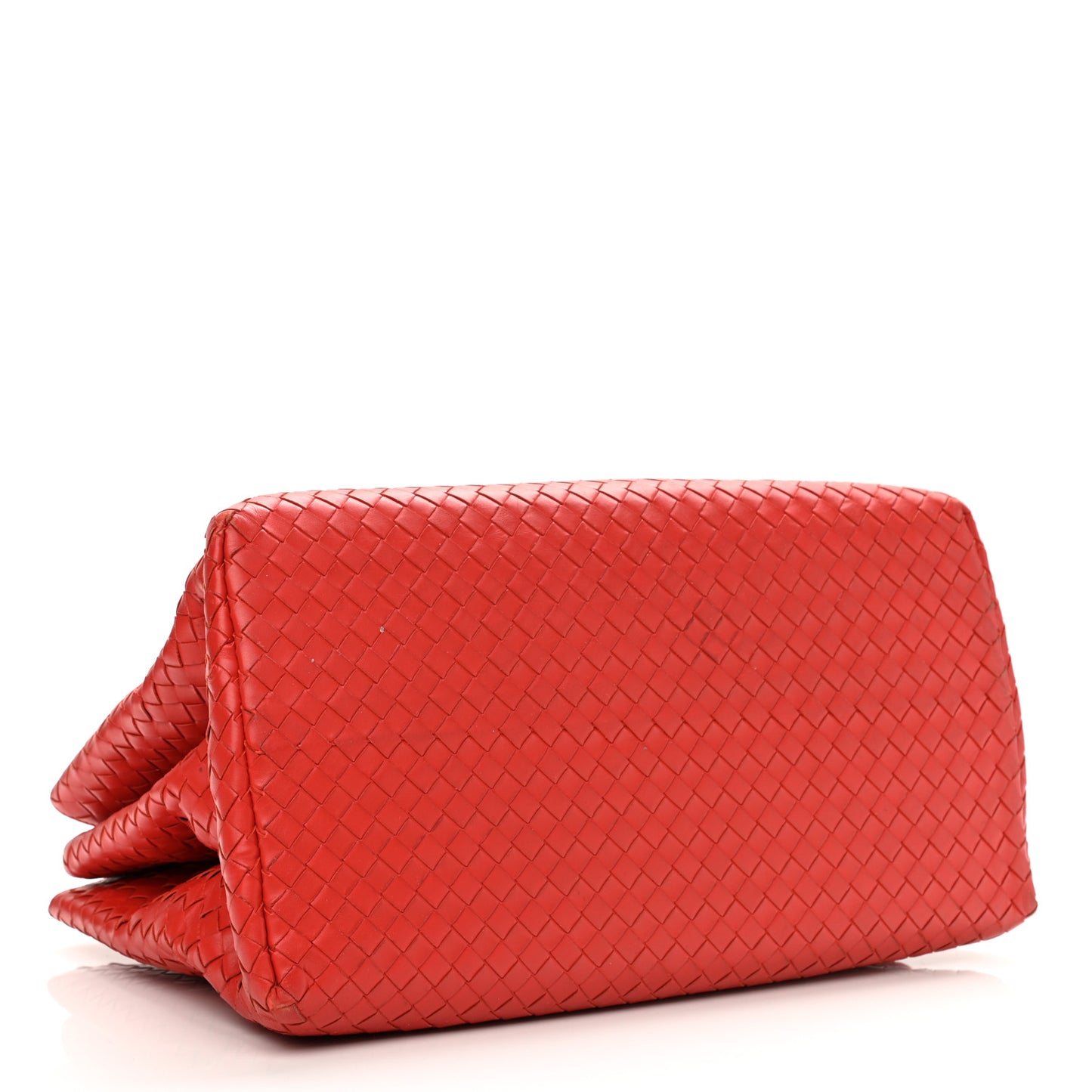 Nappa Intrecciato Medium Roma Tote Red