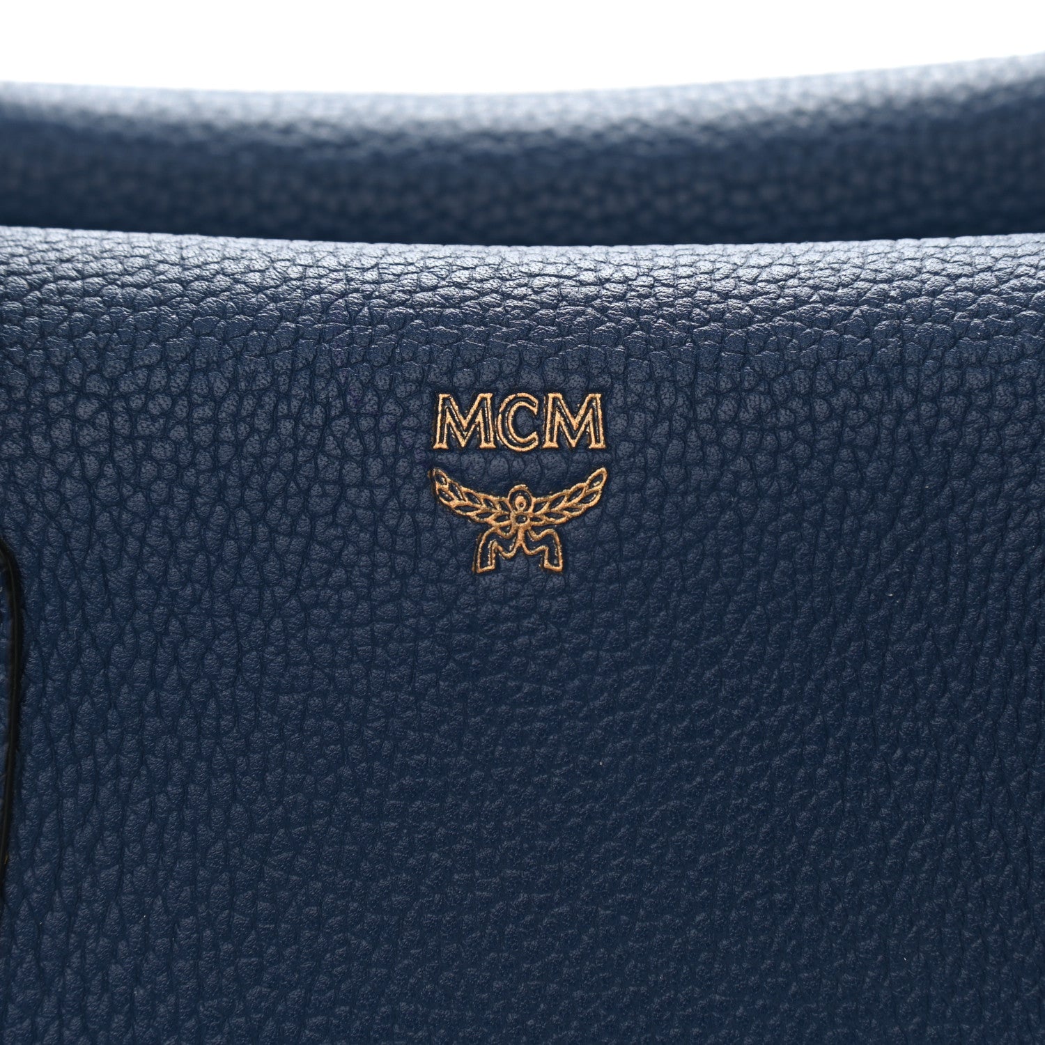 MCM Grained Calfskin Medium Milla Tote Navy 8 of 22
