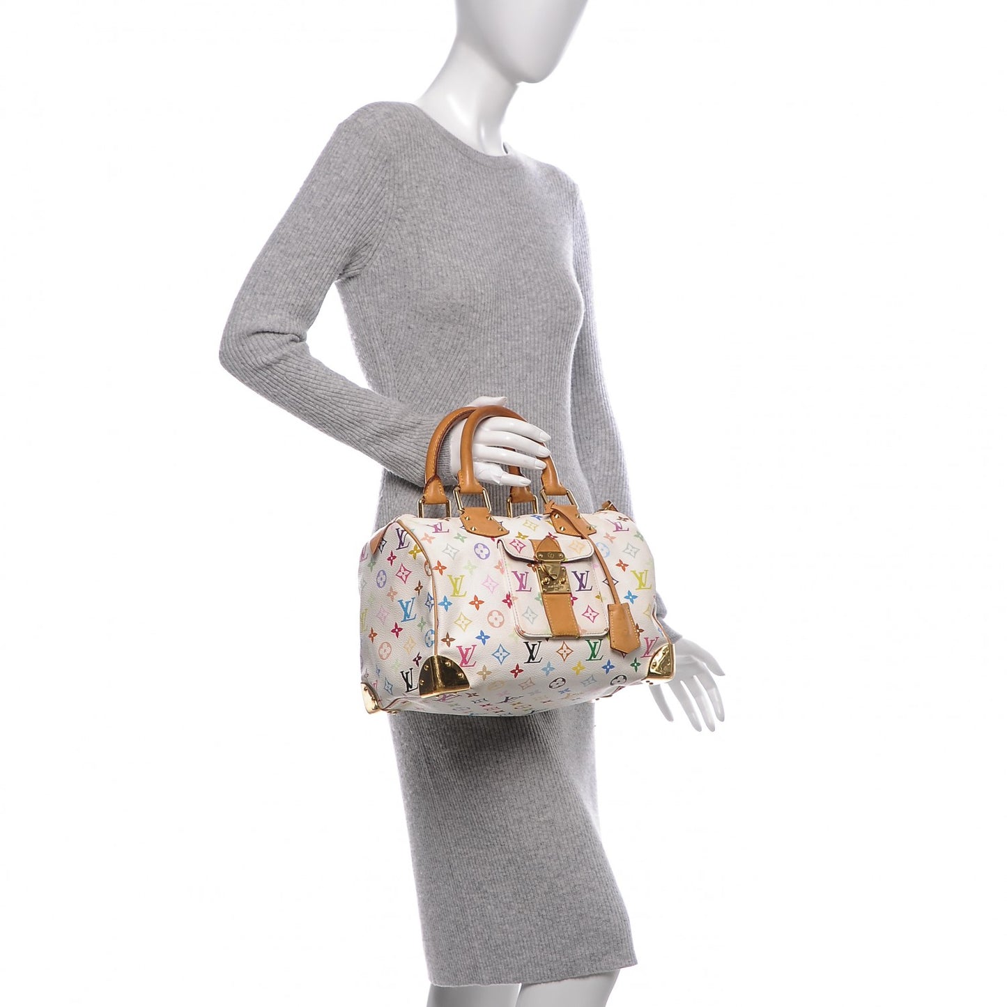 Monogram Multicolor Speedy 30 White