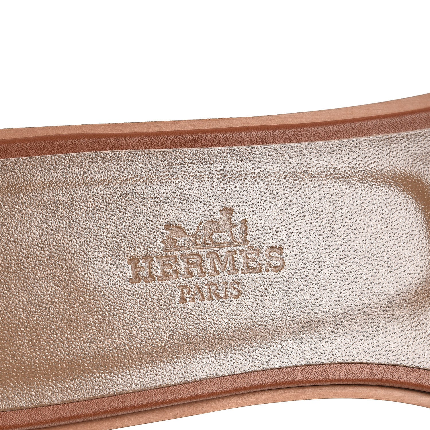 Hermes Box Calfskin Oran Sandals 36 Gold 7 of 10