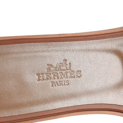Hermes Box Calfskin Oran Sandals 36 Gold 7 of 10