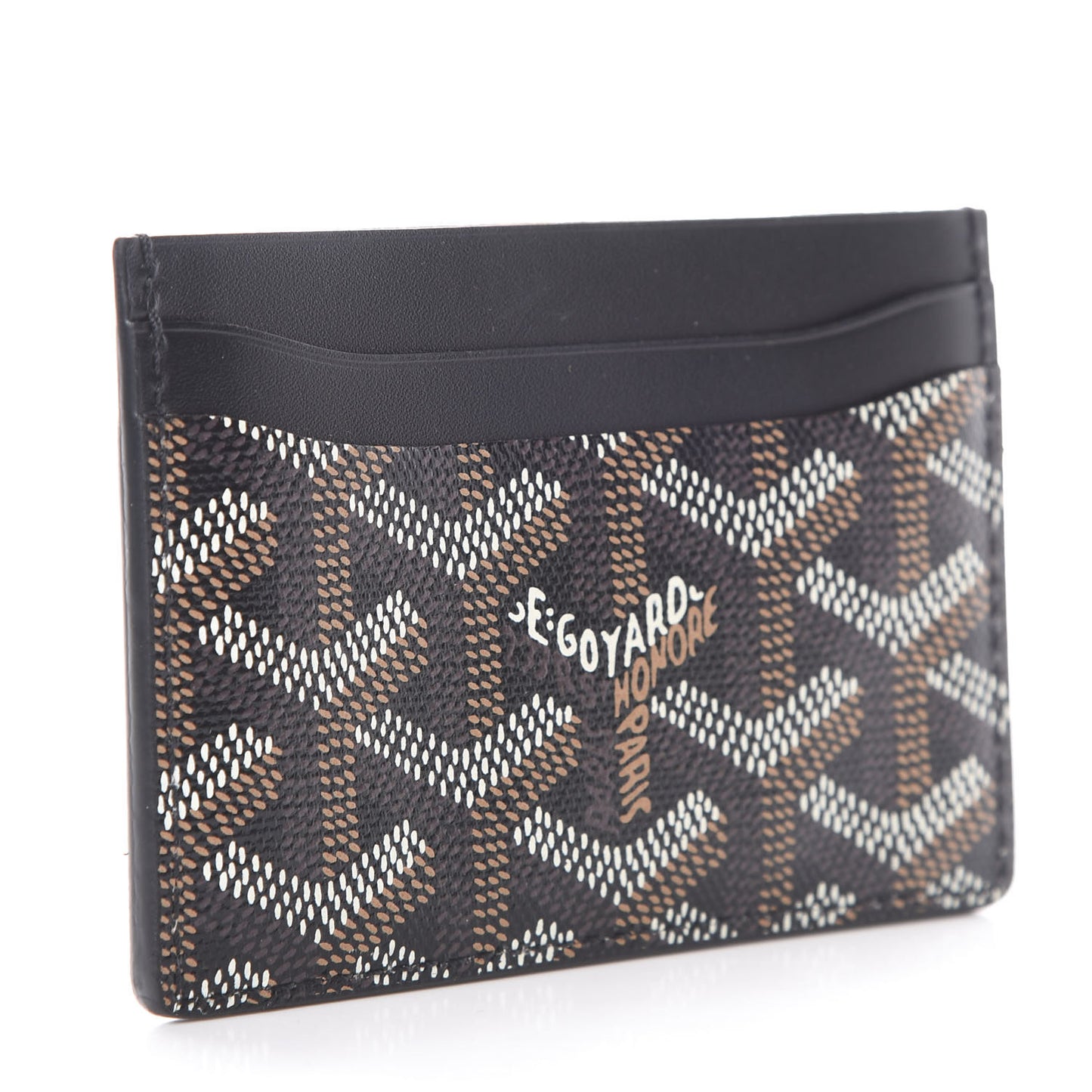 Goyardine Saint Sulpice Card Holder Black