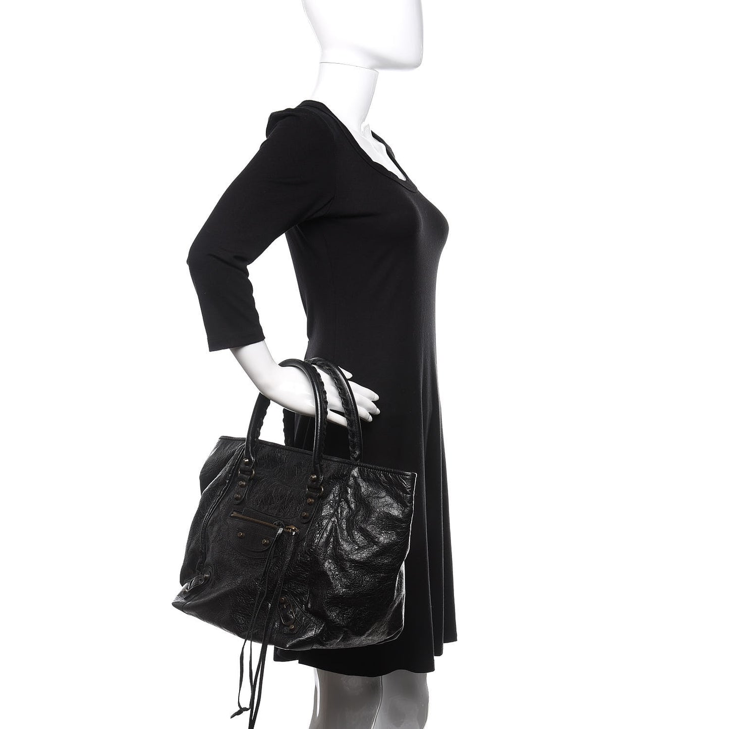 Agneau Classic Hardware S Sunday Tote Black