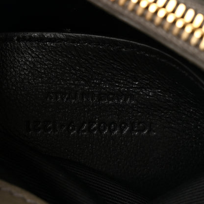 Saint Laurent Sheepskin Matelasse Chevron Monogram Medium College Bag Grey Kaki 7 of 10