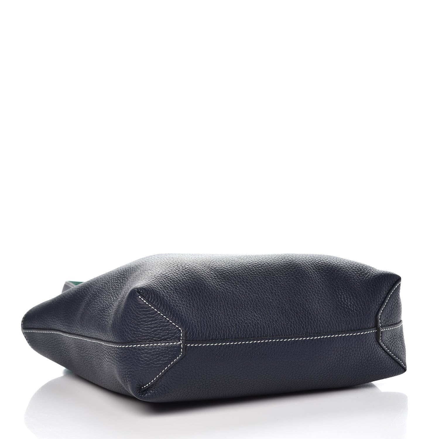 Hermes Taurillon Clemence Double Sens 36 Reversible Tote Vert Vertigo Bleu Nuit 7 of 10
