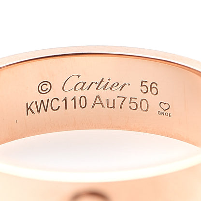 Cartier 18K Pink Gold 5.5mm LOVE Ring 56 7.5 4 of 6