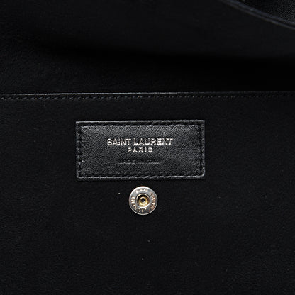 Saint Laurent Lambskin Star Printed Teddy Drawstring Bag Black 7 of 12