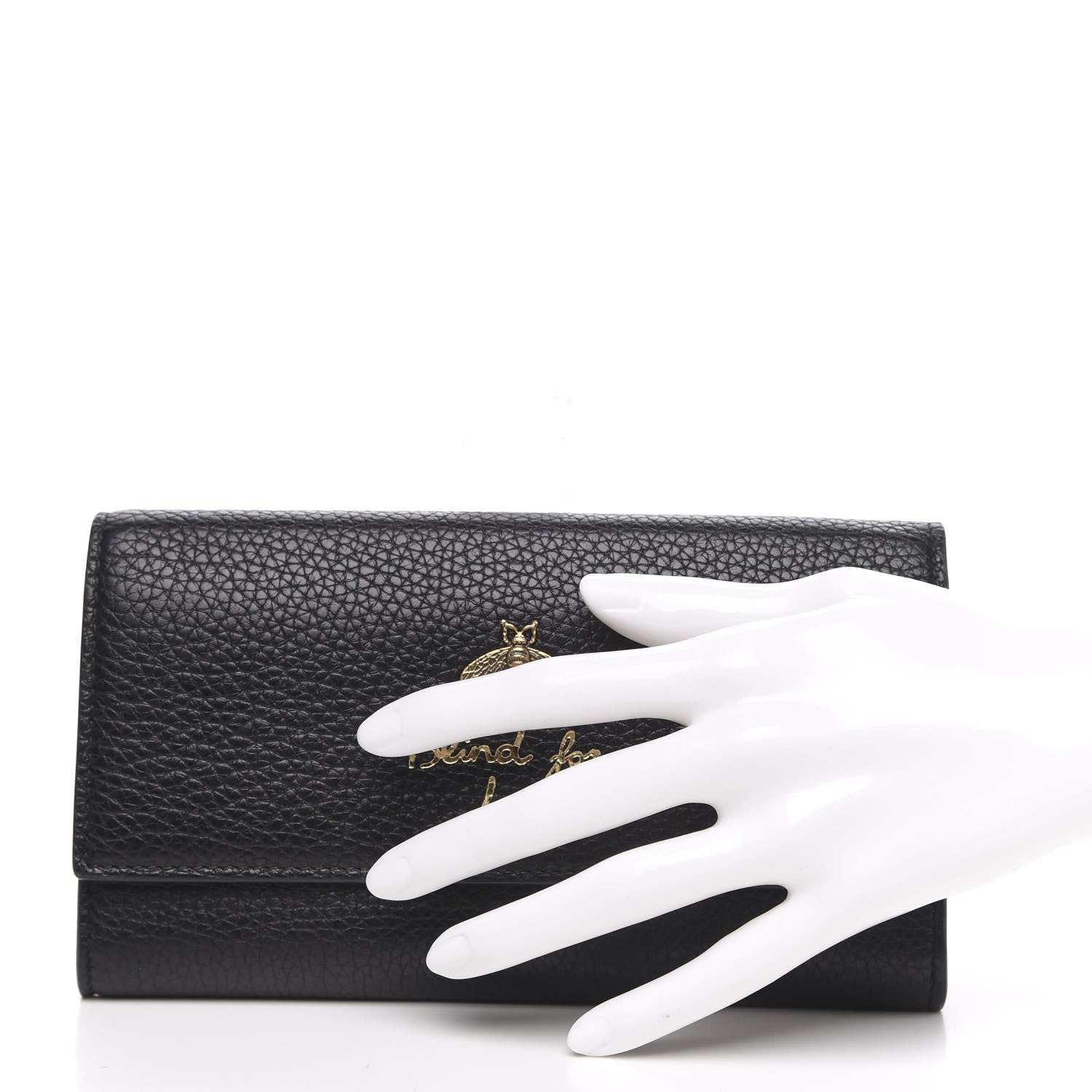 Gucci Calfskin Animalier Continental Wallet Black 2 of 10