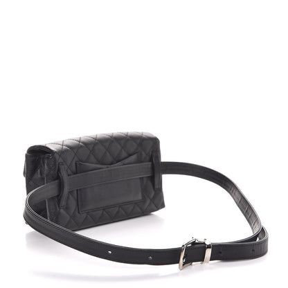 Chanel Grained Calfskin Quilted 2.55 Reissue Flap Belt Bag Clutch Black 3 of 7