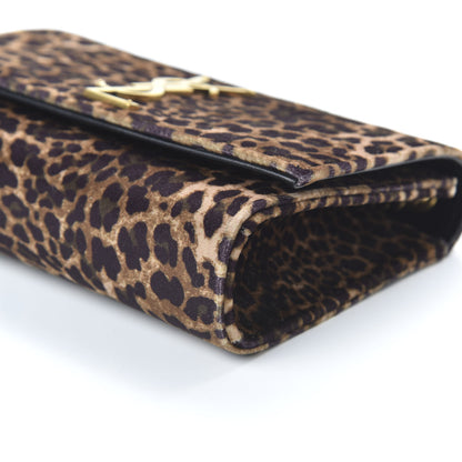 Saint Laurent Jacquard Leopard Small Monogram Kate Satchel Manto Natural 7 of 9