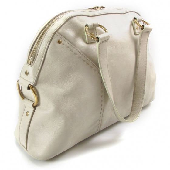 Leather Large Muse Ivory