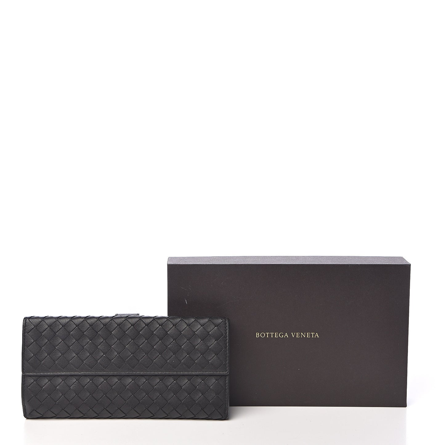 Nappa Intrecciato Continental Wallet Black