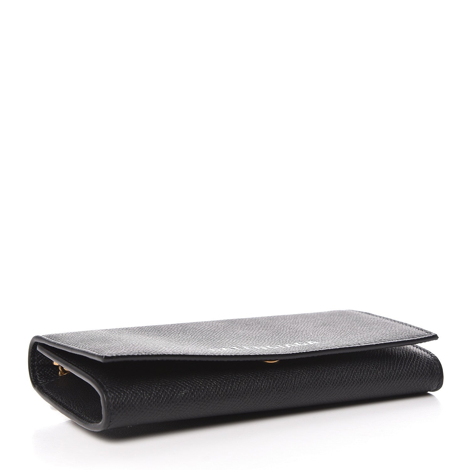 Balenciaga Signature Grained Calfskin Logo Ville Wallet on Chain Black 4 of 11