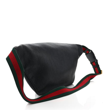 Gucci Grained Calfskin Logo Belt Bag Black 3 of 9