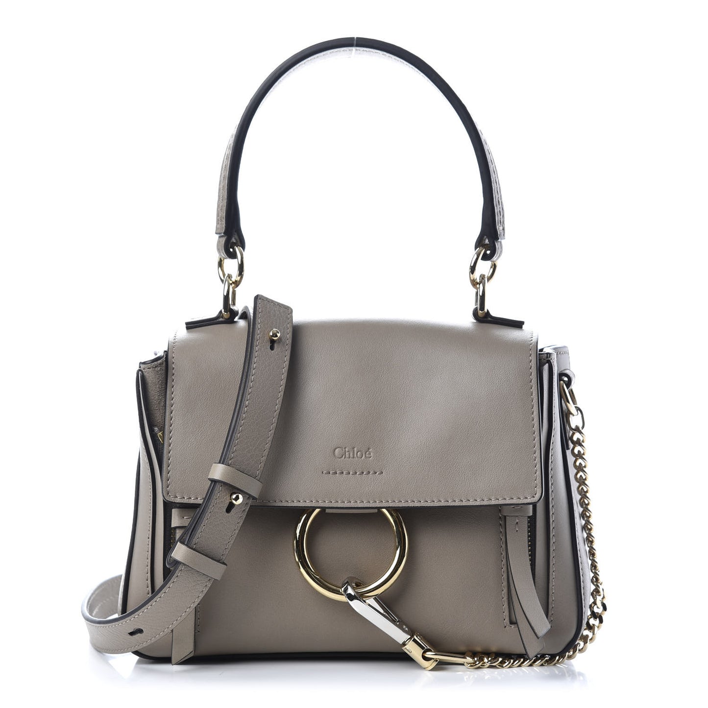 Calfskin Mini Faye Day Shoulder Bag Motty Grey
