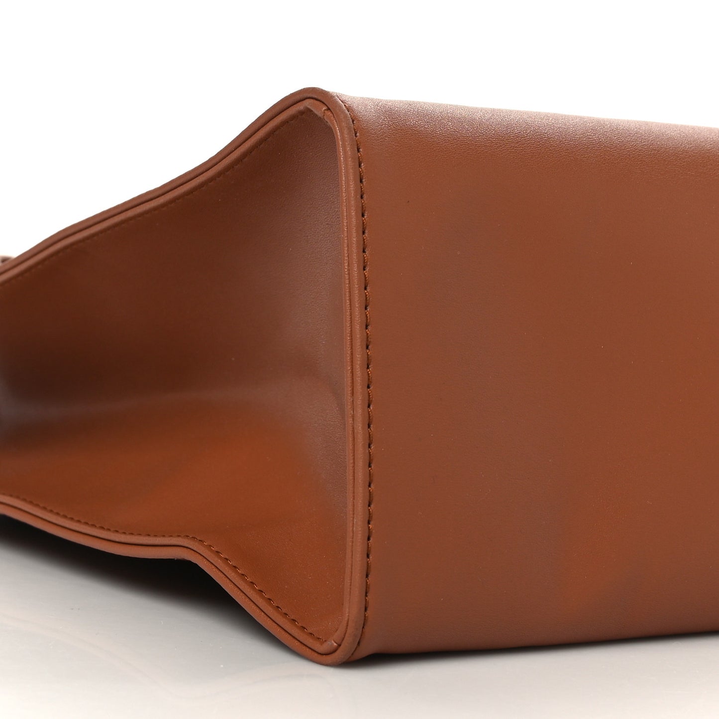 Vegan Leather Medium Shopping Bag Tan