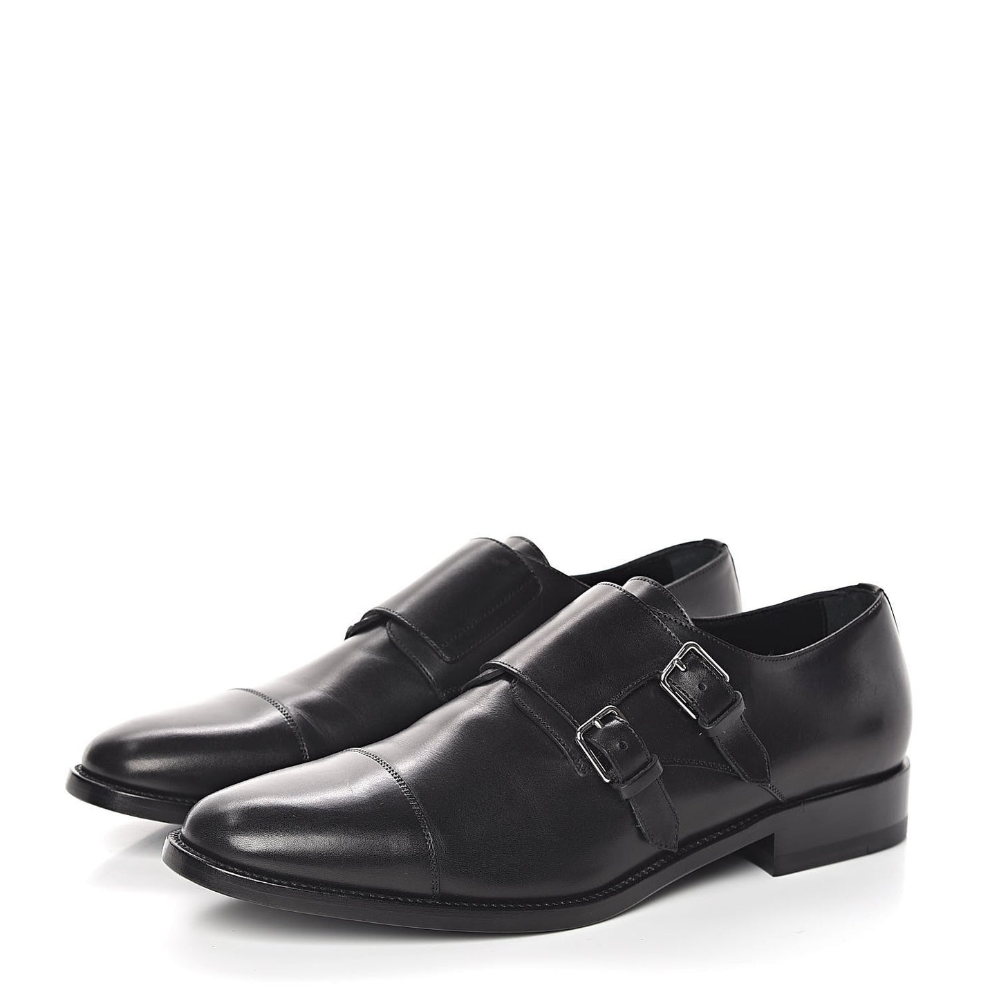 Calfskin Mens Dylan 20 Monk Oxford 40 Black