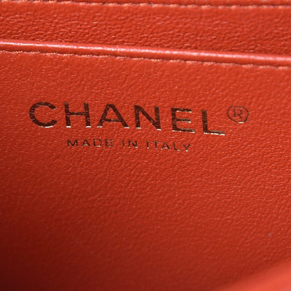 Chanel Pearly Caviar Quilted Mini Rectangular Flap Orange 6 of 10