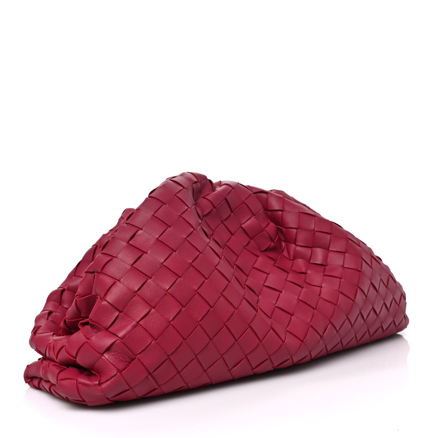 Bottega Veneta Nappa Maxi Intrecciato The Pouch Oversized Clutch Amaranto 3 of 10