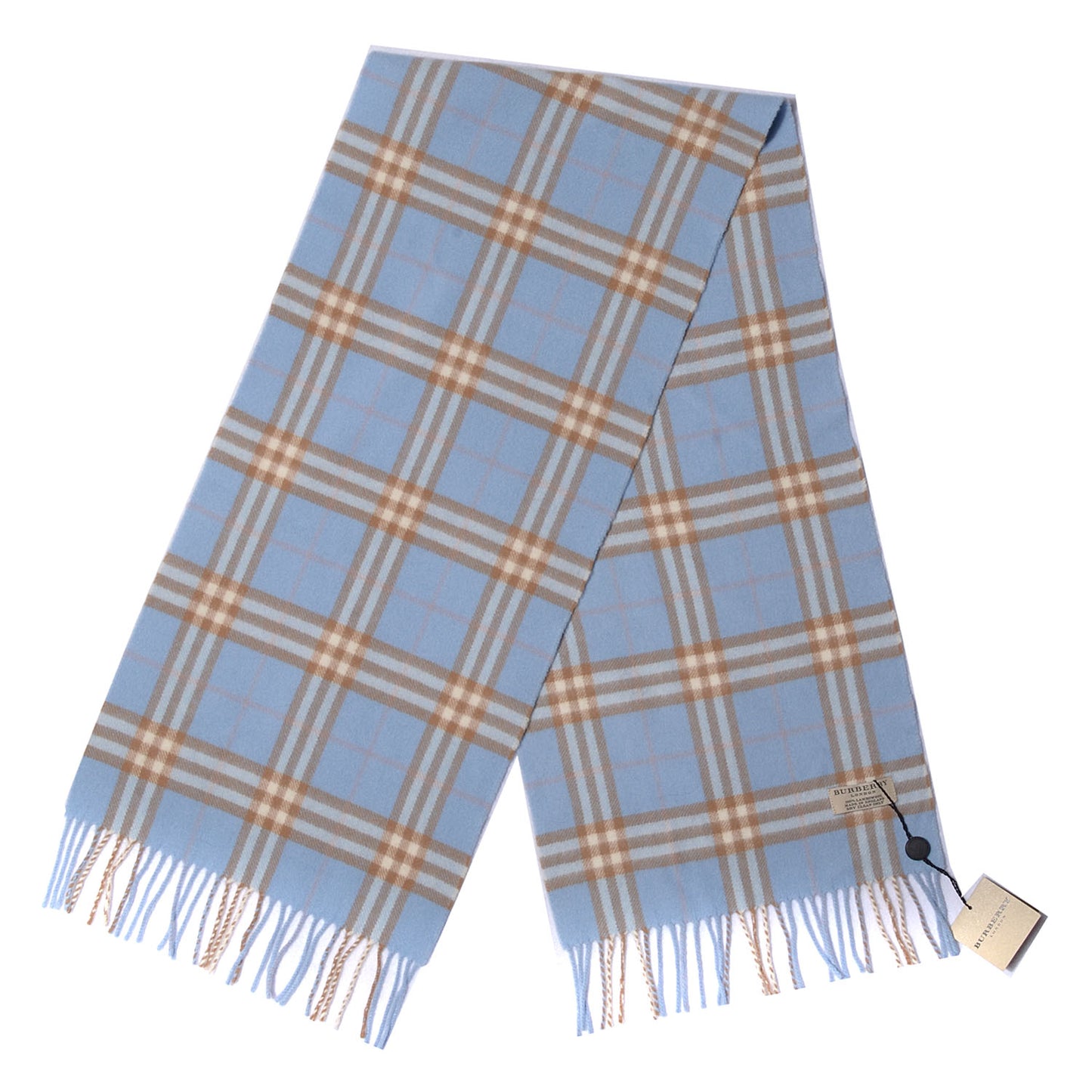 Wool Nova Check Scarf Blue